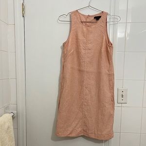 J. Crew Linen Shift Dress Pink XXS